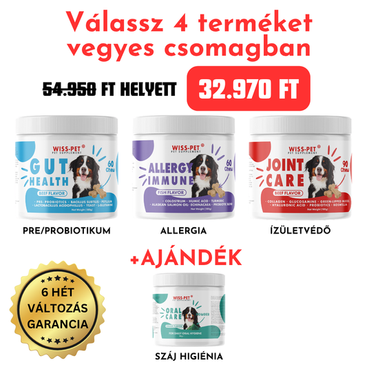 Wiss-Pet 4+1 Super-Pack: Rakd össze a saját csomagodat + AJÁNDÉK Dental Porral